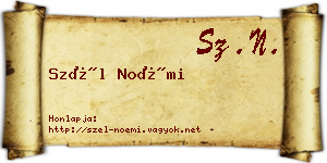 Szél Noémi névjegykártya