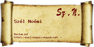 Szél Noémi névjegykártya